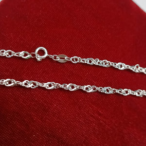 CADENA TEJIDO MEDIO TORZAL PLATA .925 55 CM 6 GR (NUEVO)