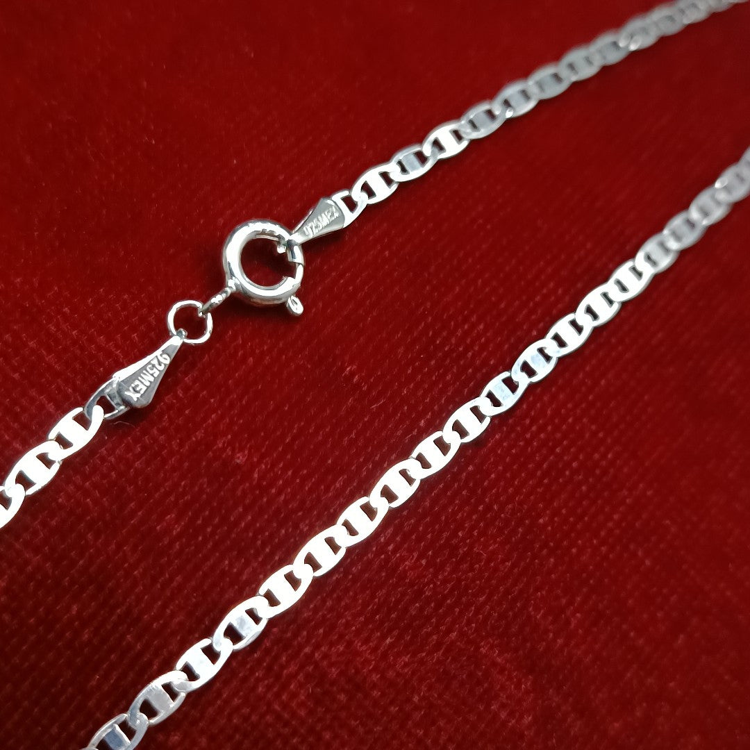 CADENA TEJIDO ESPEJO PLATA .925 55 CM 3.9 GR (NUEVO)