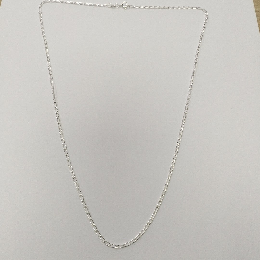 CADENA TEJIDO ESLABONES PLATA .925 55 CM 2.9 GR (NUEVO)