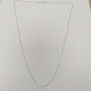 CADENA TEJIDO ESLABONES PLATA .925 55 CM 2.9 GR (NUEVO)