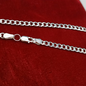 CADENA TEJIDO BARBADO PLATA .925 55 CM 12.9 GR (NUEVO)