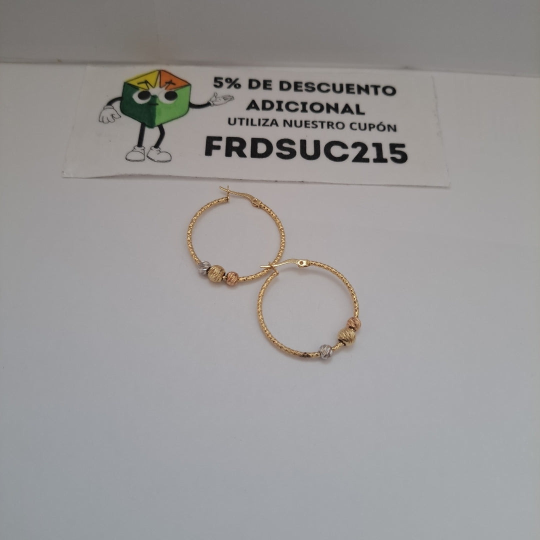 ARRACADAS PAR ORO 14 K 3,20 GRMS (SEMINUEVO)