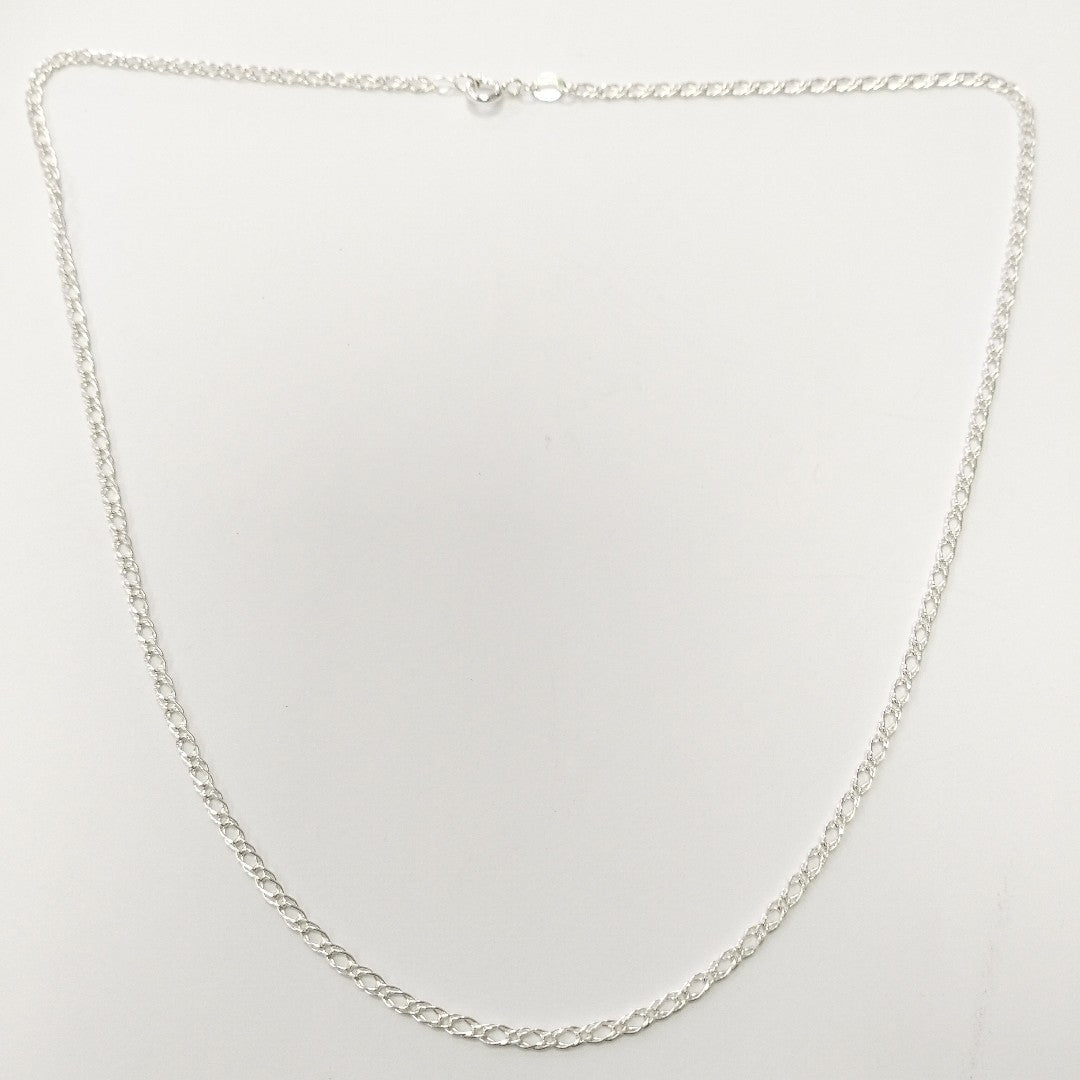 CADENA TEJIDO ESLABONES PLATA .925 50 CM 3.6 GR (NUEVO)
