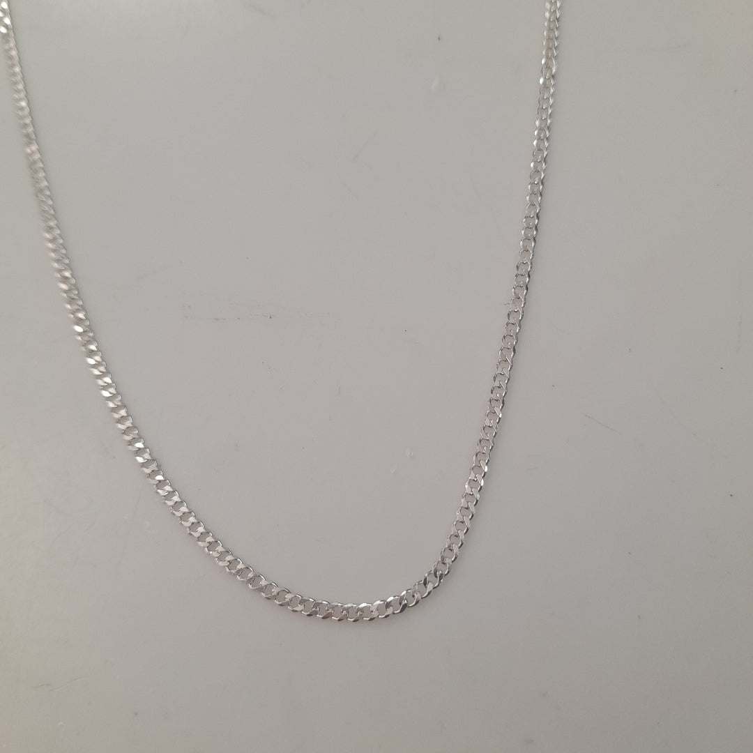CADENA TEJIDO BARBADO PLATA .925 60 CM 5.6 GR (NUEVO)