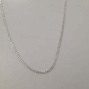 CADENA TEJIDO BARBADO PLATA .925 60 CM 5.6 GR (NUEVO)