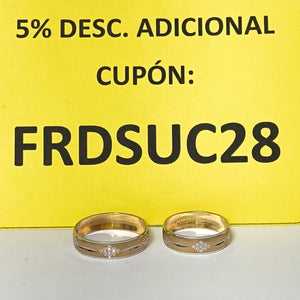 ARGOLLA ORO COMBINADO 10 K 2,70 GRMS (SEMINUEVO)