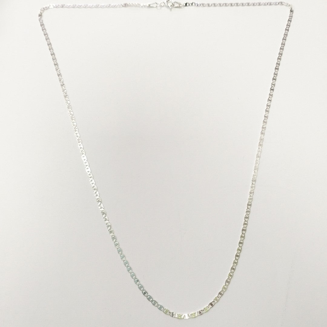 CADENA TEJIDO ESPEJO PLATA .925 55 CM 3.8 GR (NUEVO)
