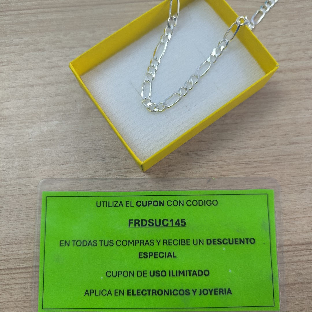 CADENA TEJIDO 3X1 PLATA .925 55 CM 15.9 GR (NUEVO)