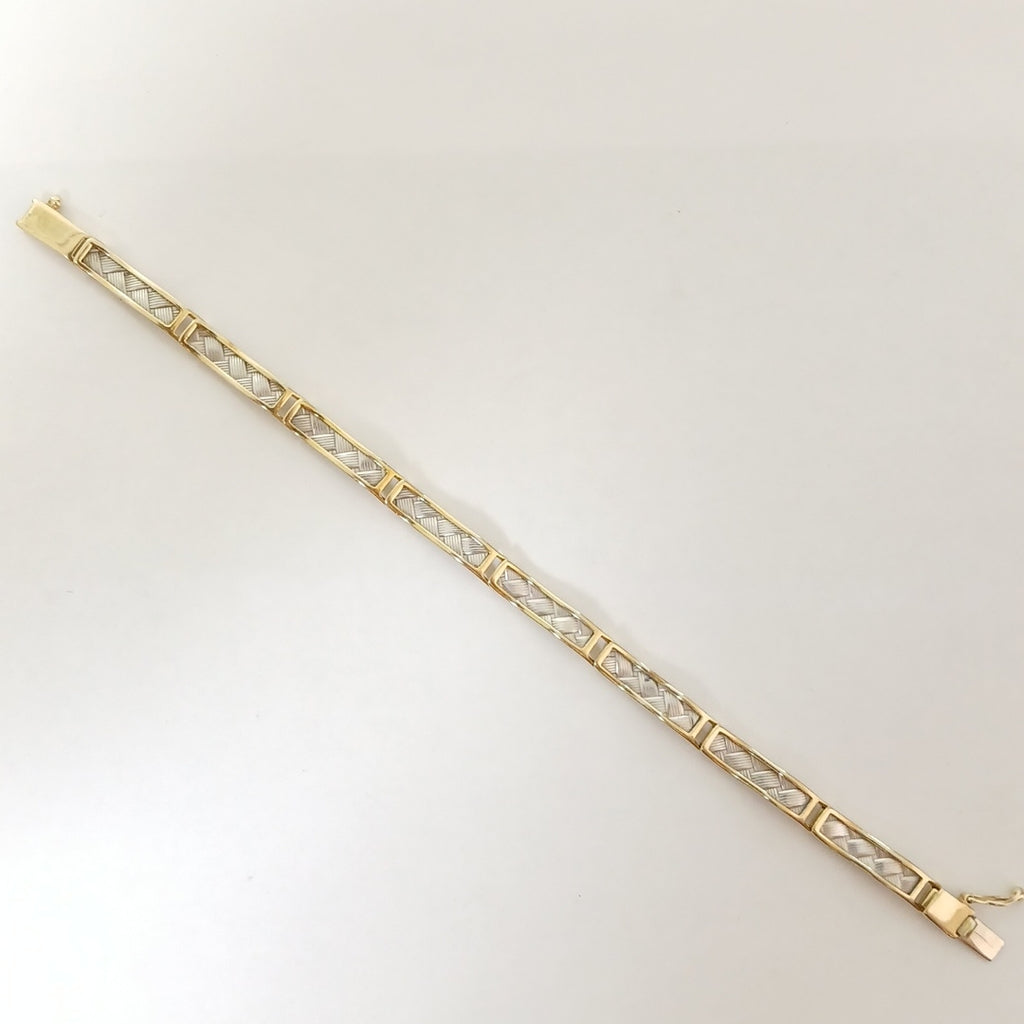 PULSERA ORO, ORO BLANCO 14 K 11.6 GRMS (SEMINUEVO)