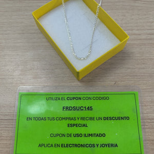 CADENA TEJIDO BARBADO PLATA .925 55 CM 5.3 GR (NUEVO)