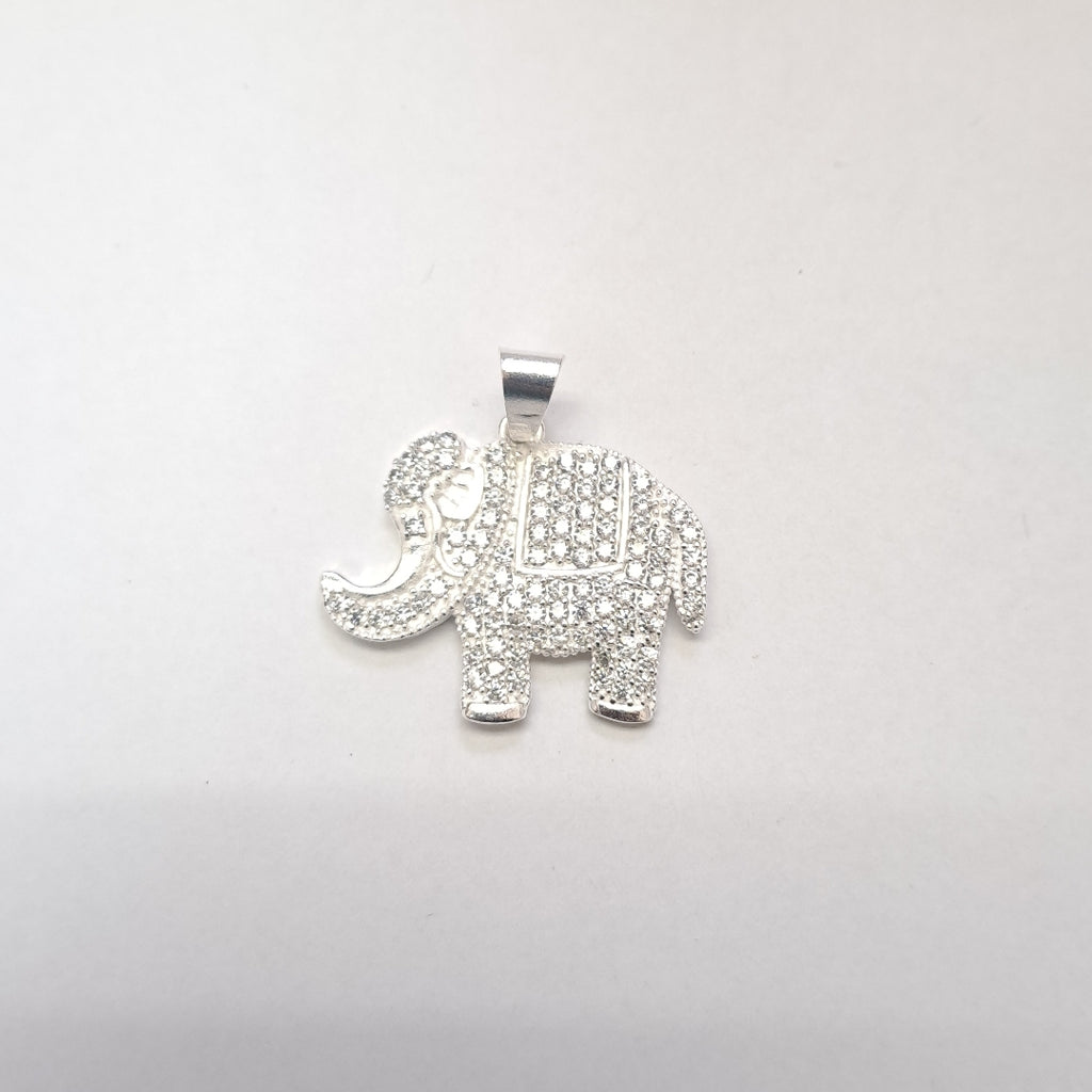 DIJE ELEFANTE C/CIRCONIAS PLATA .925 5.2 GR (NUEVO)