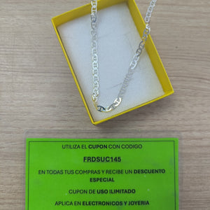 CADENA TEJIDO GUCHI PLATA .925 55 CM 12.7 GR (NUEVO)