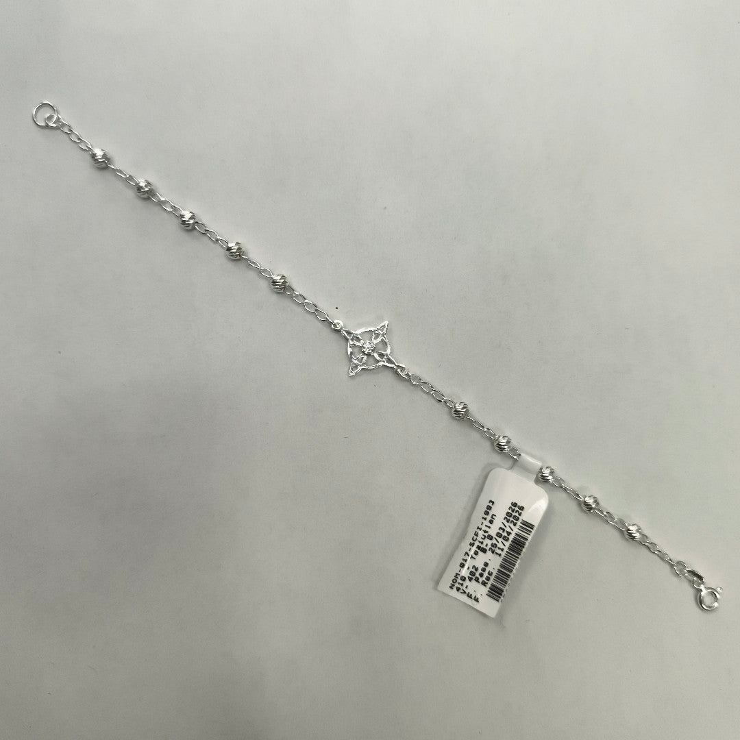 PULSERA TEJIDO ESPECIAL PLATA .925 18 CM 2.9 GR (NUEVO)