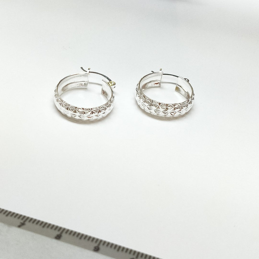 PAR ARRACADAS FACETADAS PLATA .925 3.4 GR (NUEVO)