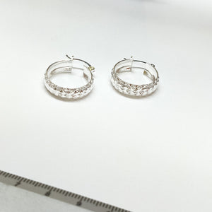 PAR ARRACADAS FACETADAS PLATA .925 3.4 GR (NUEVO)
