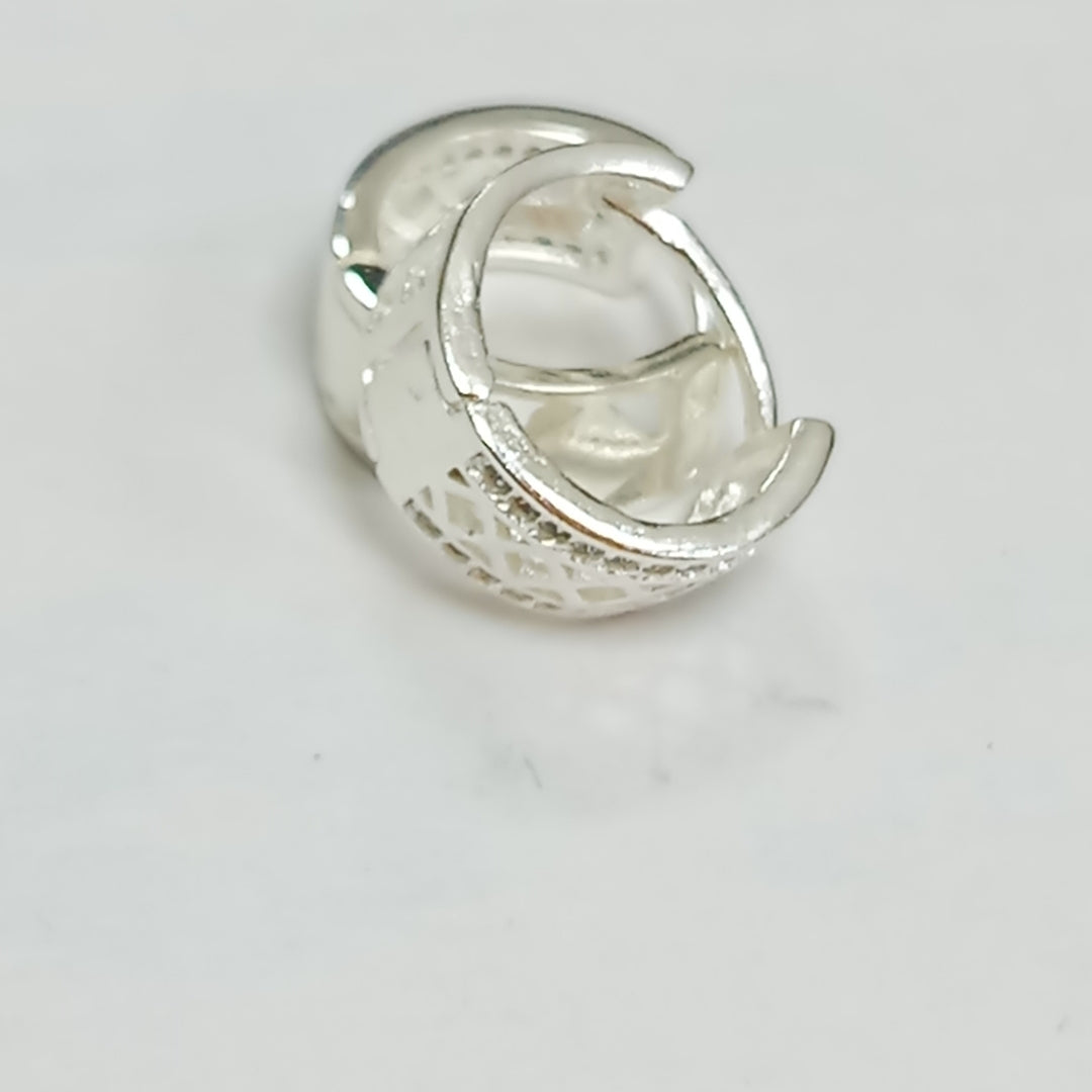 HUGGIES C/CIRCONIAS PLATA .925 2.7 GR (NUEVO)