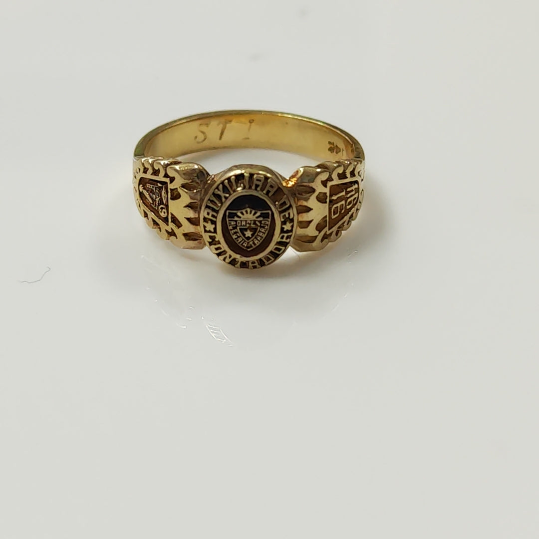 ANILLO DE GRADUACIÓN ORO 10 K 4.4 GRMS (SEMINUEVO)