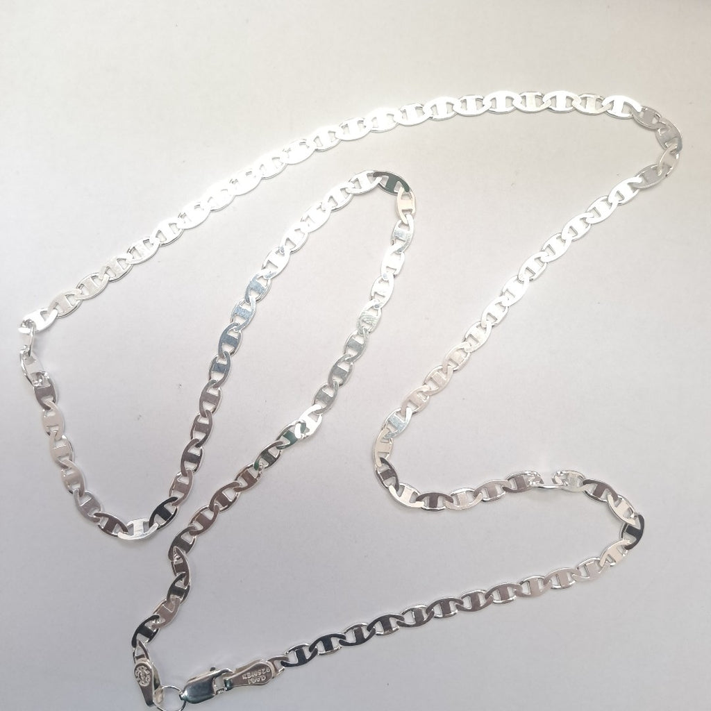 CADENA TEJIDO GUCHI PLATA .925 55 CM 8.3 GR (NUEVO)