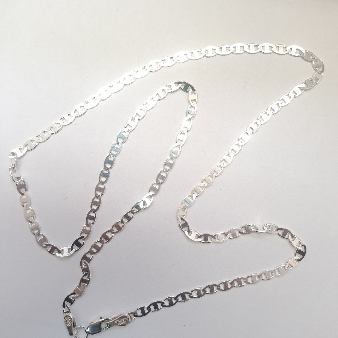 CADENA TEJIDO GUCHI PLATA .925 55 CM 8.3 GR (NUEVO)