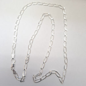 CADENA TEJIDO ESLABONES PLATA .925 55 CM 9.9 GR (NUEVO)