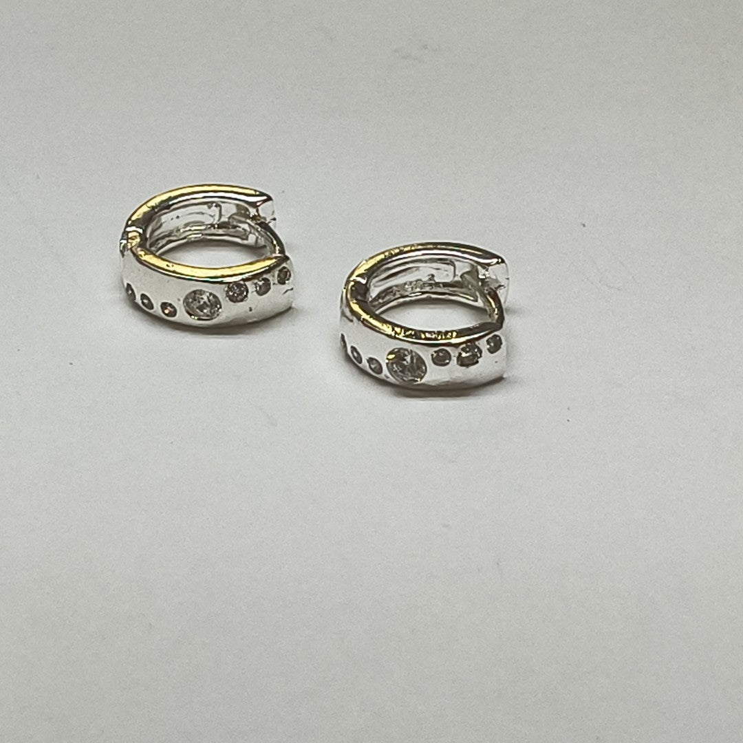 ARRACADAS C/CIRCONIAS PLATA .925 2.5 GR (NUEVO)