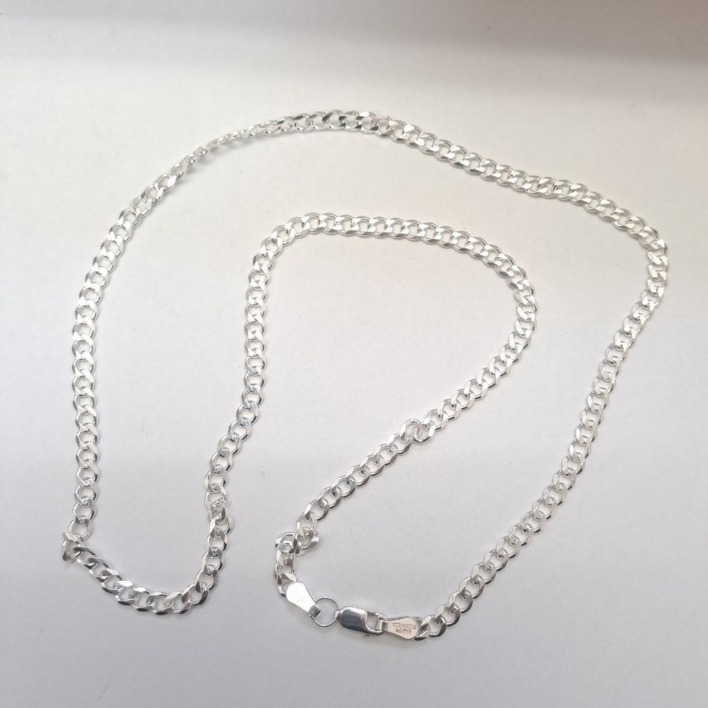 CADENA TEJIDO BARBADO PLATA .925 55 CM 12.8 GR (NUEVO)