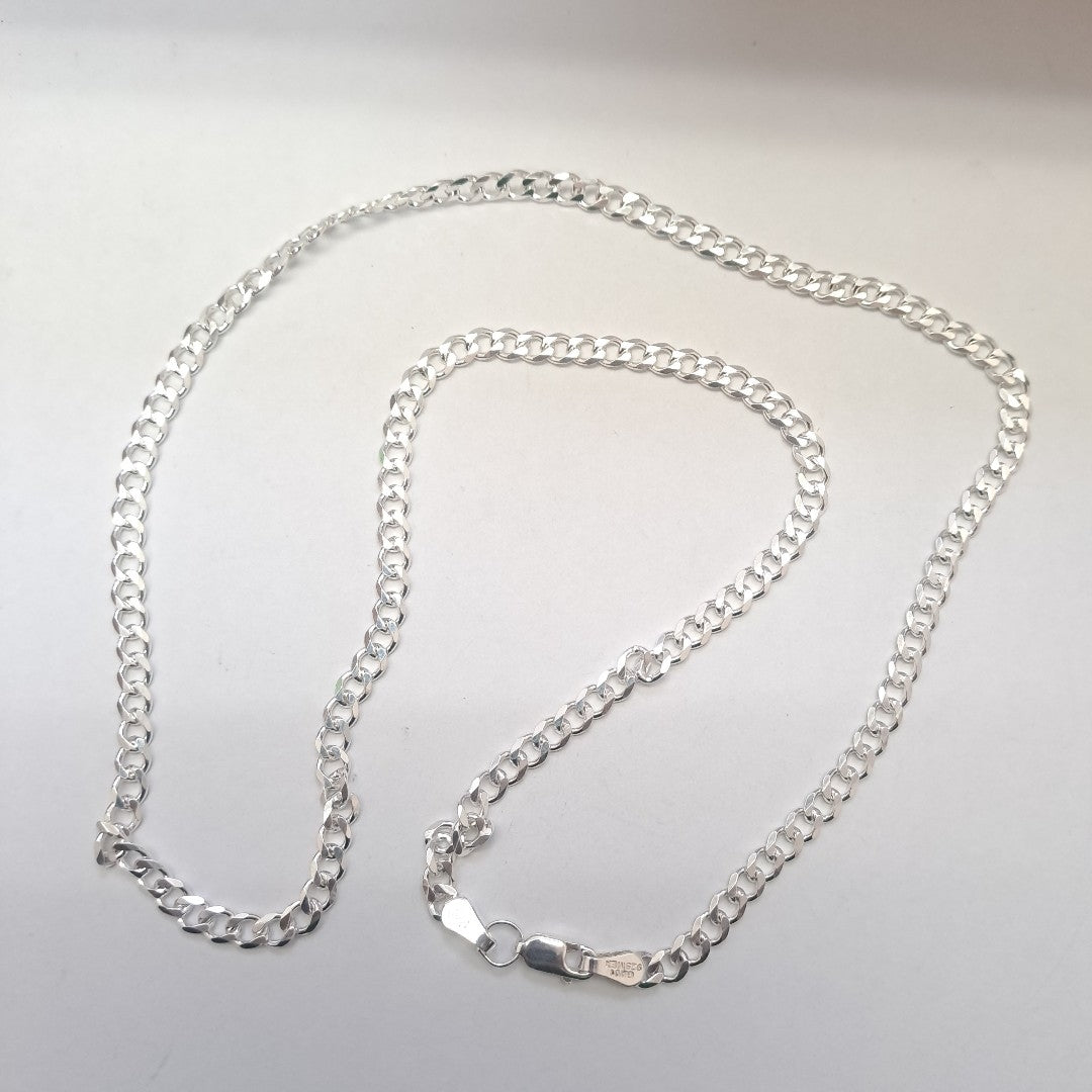 CADENA TEJIDO BARBADO PLATA .925 55 CM 12.8 GR (NUEVO)