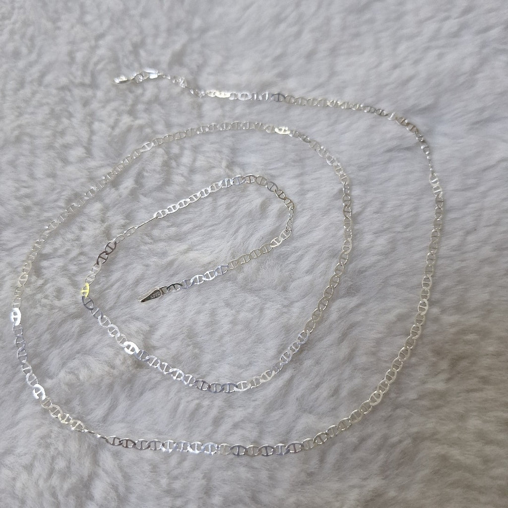 CADENA TEJIDO GUCHI PLATA .925 60 CM 3.7 GR (NUEVO)