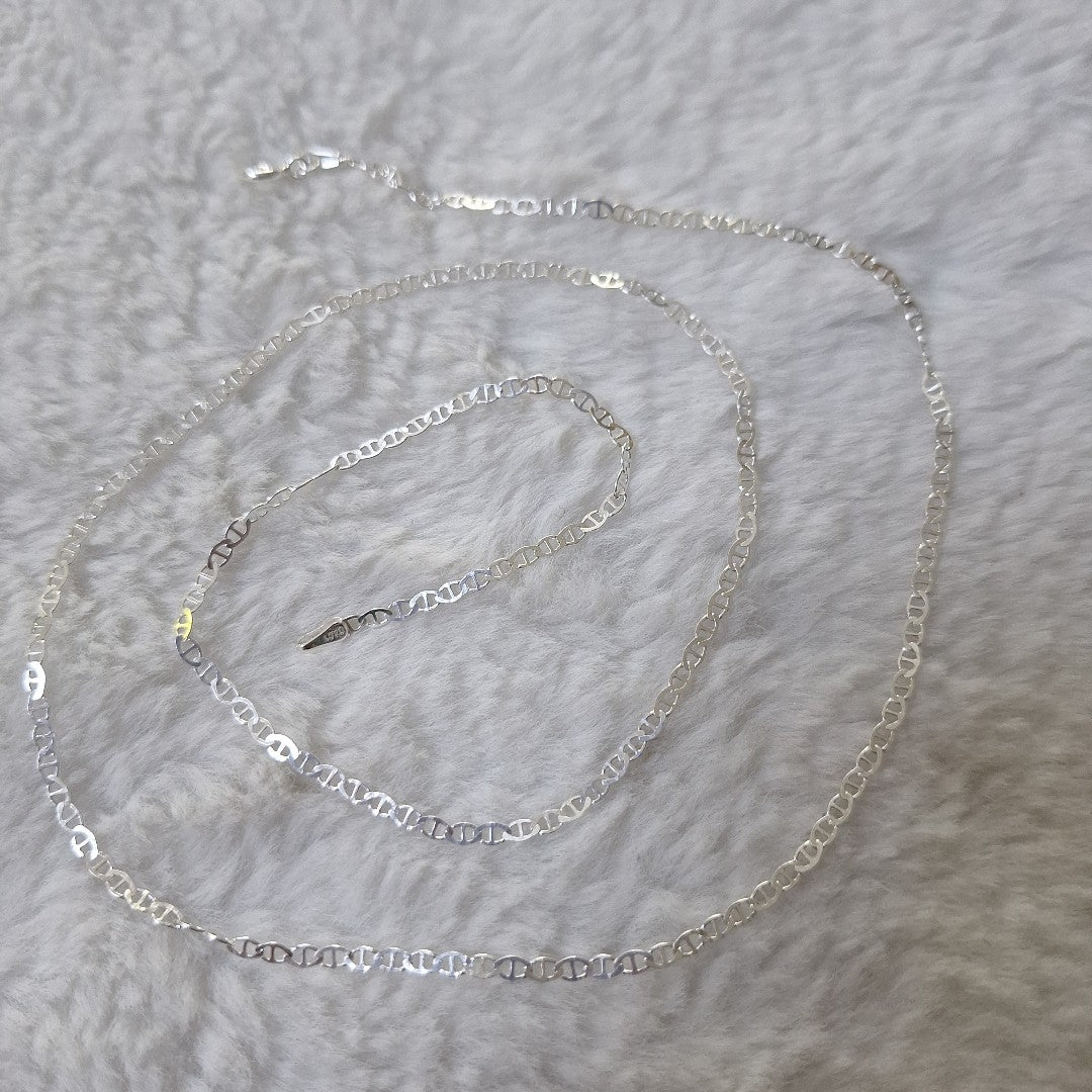 CADENA TEJIDO GUCHI PLATA .925 60 CM 3.7 GR (NUEVO)