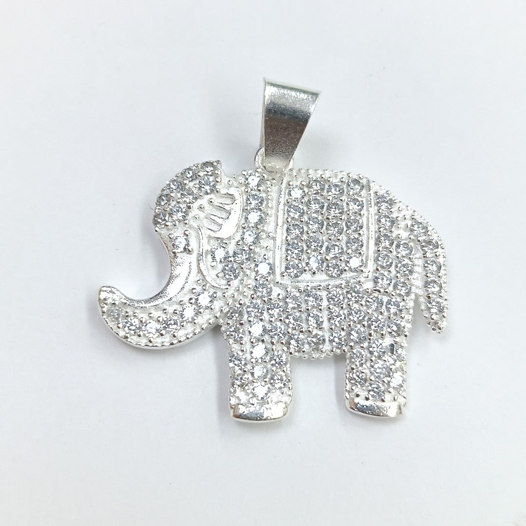 DIJE ELEFANTE C/CIRCONIAS PLATA .925 4.9 GR (NUEVO)