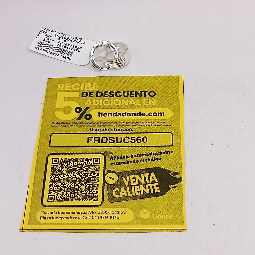 ARRACADAS PLATA .925 3.2 GR (NUEVO)