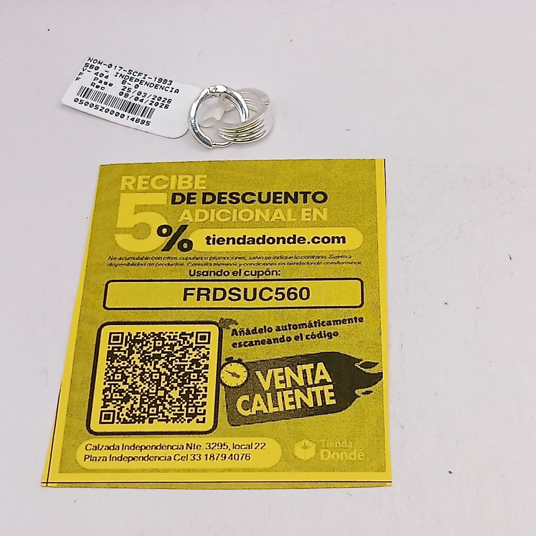 ARRACADAS PLATA .925 3.2 GR (NUEVO)