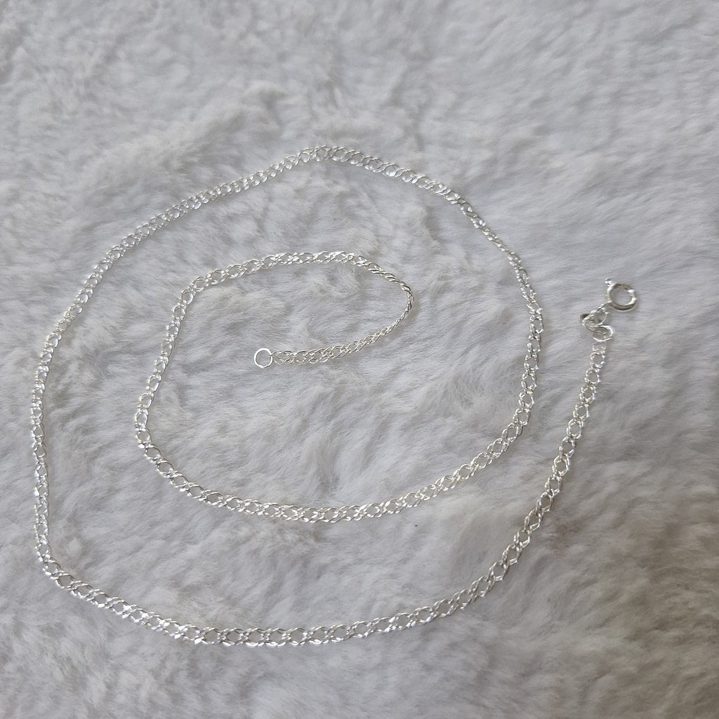 CADENA TEJIDO ESLABONES PLATA .925 50 CM 3.9 GR (NUEVO)