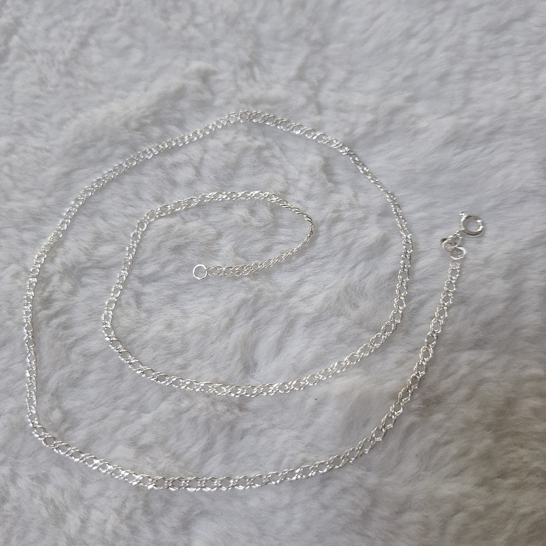 CADENA TEJIDO ESLABONES PLATA .925 50 CM 3.9 GR (NUEVO)