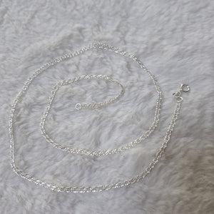 CADENA TEJIDO ESLABONES PLATA .925 50 CM 3.9 GR (NUEVO)