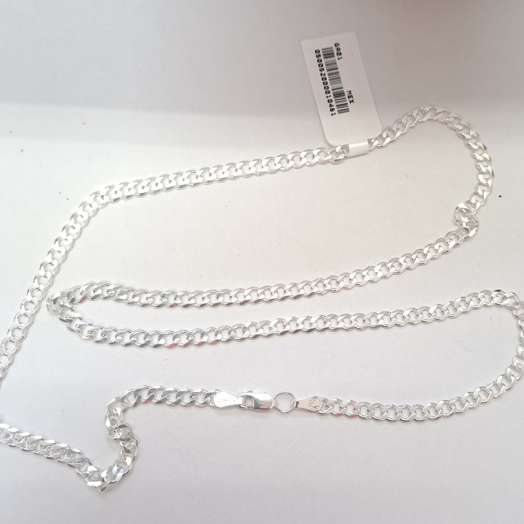CADENA TEJIDO BARBADO PLATA .925 60 CM 13.7 GR (NUEVO)