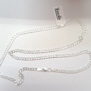 CADENA TEJIDO BARBADO PLATA .925 60 CM 13.7 GR (NUEVO)