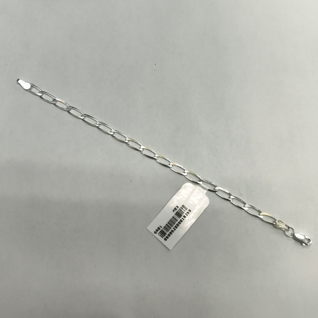 PULSERA TEJIDO ESLABONES PLATA .925 16 CM 3.1 GR (NUEVO)