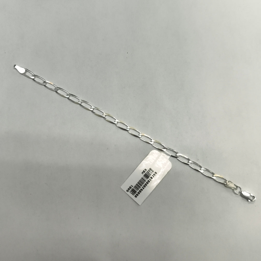 PULSERA TEJIDO ESLABONES PLATA .925 16 CM 3.1 GR (NUEVO)