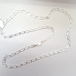 CADENA TEJIDO ESLABONES PLATA .925 55 CM 9.9 GR (NUEVO)
