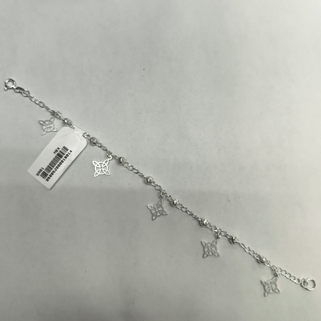 PULSERA TEJIDO ESPECIAL PLATA .925 18 CM 3.2 GR (NUEVO)