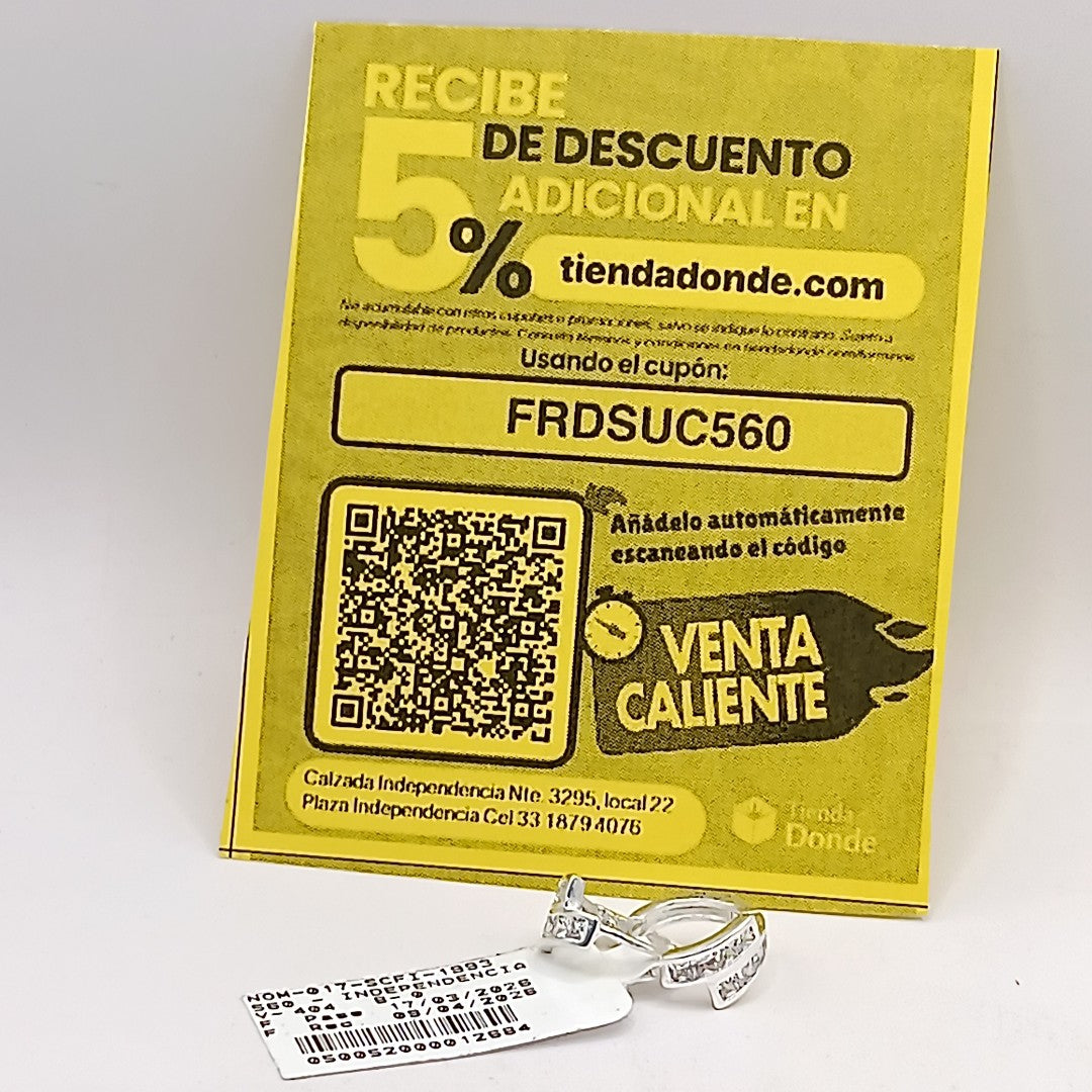 HUGGIES CIRCONIAS PLATA .925 1.9 GR (NUEVO)