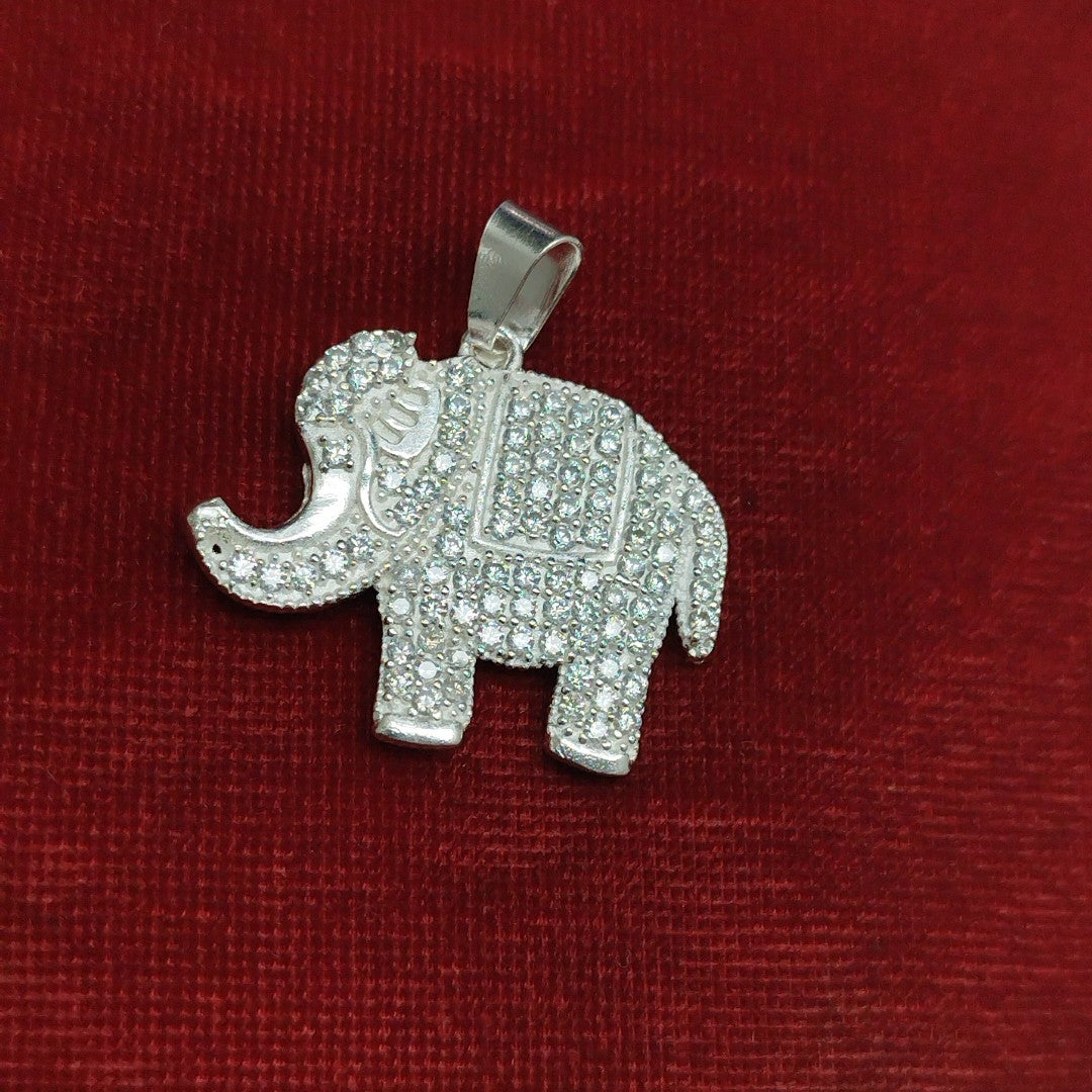 DIJE ELEFANTE C/CIRCONIAS PLATA .925 5.3 GR (NUEVO)