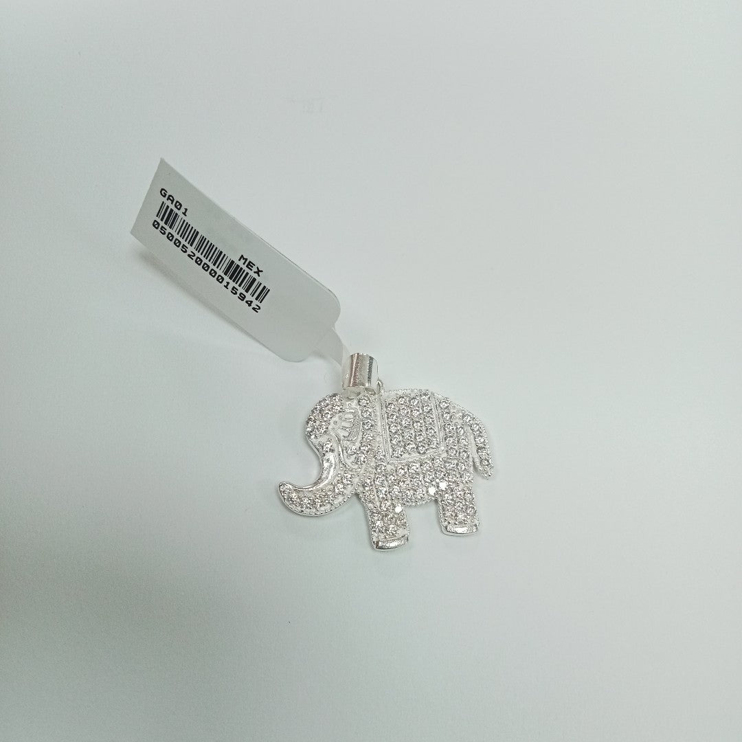 DIJE ELEFANTE C/CIRCONIAS PLATA .925 5 GR (NUEVO)