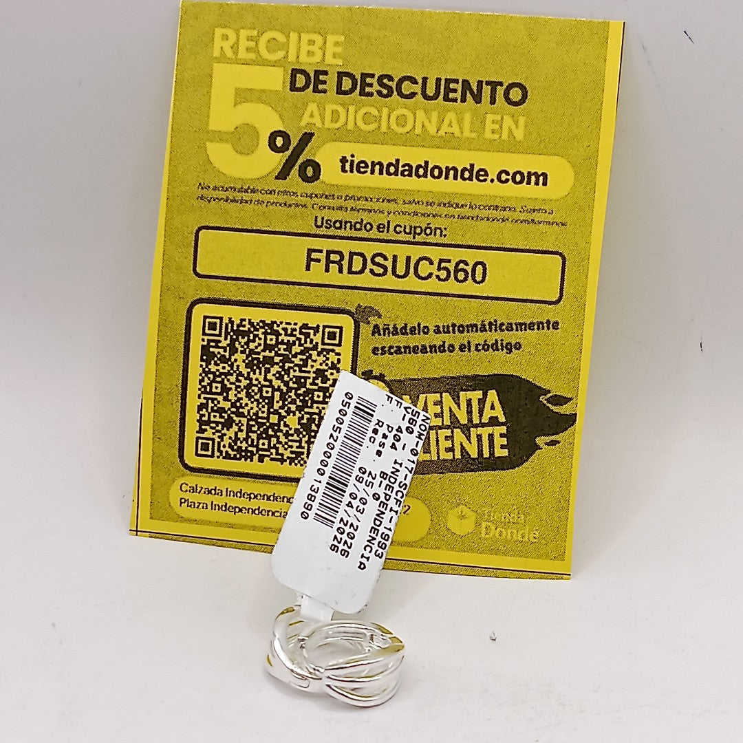 HUGGIES PLATA .925 2.9 GR (NUEVO)