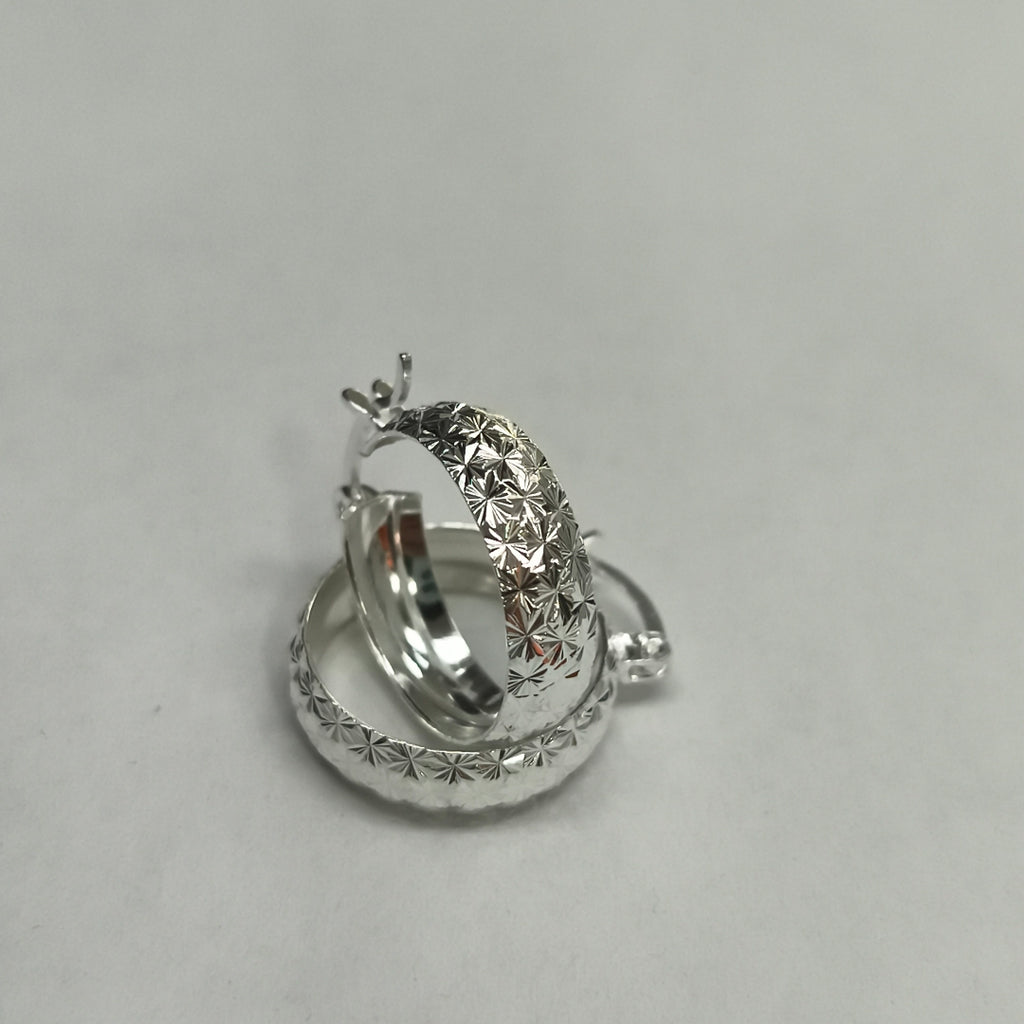 PAR ARRACADAS FACETADAS PLATA .925 3.4 GR (NUEVO)