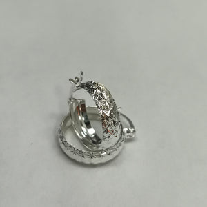 PAR ARRACADAS FACETADAS PLATA .925 3.4 GR (NUEVO)