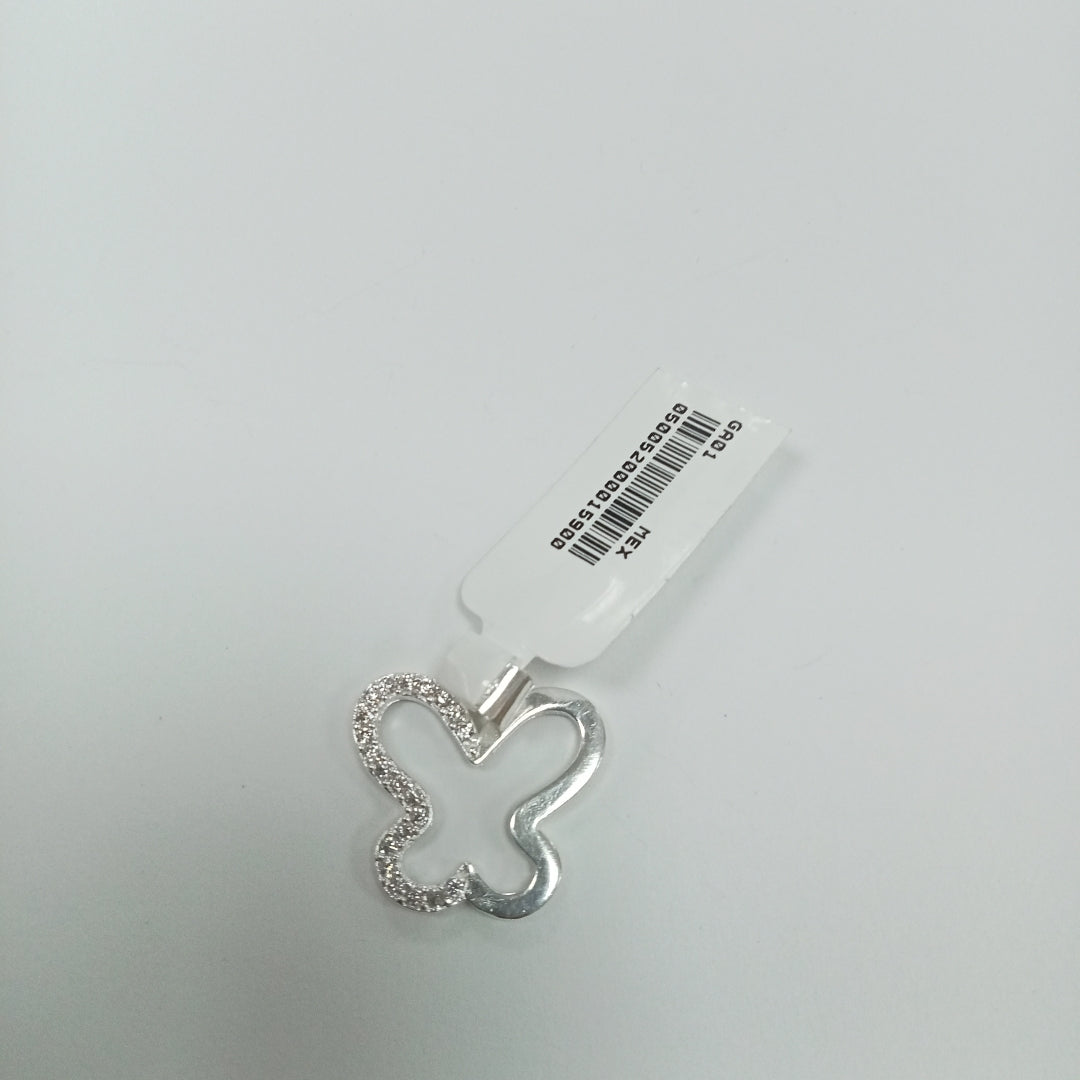 DIJE MARIPOSA C/CIRCONIAS PLATA .925 2.4 GR (NUEVO)