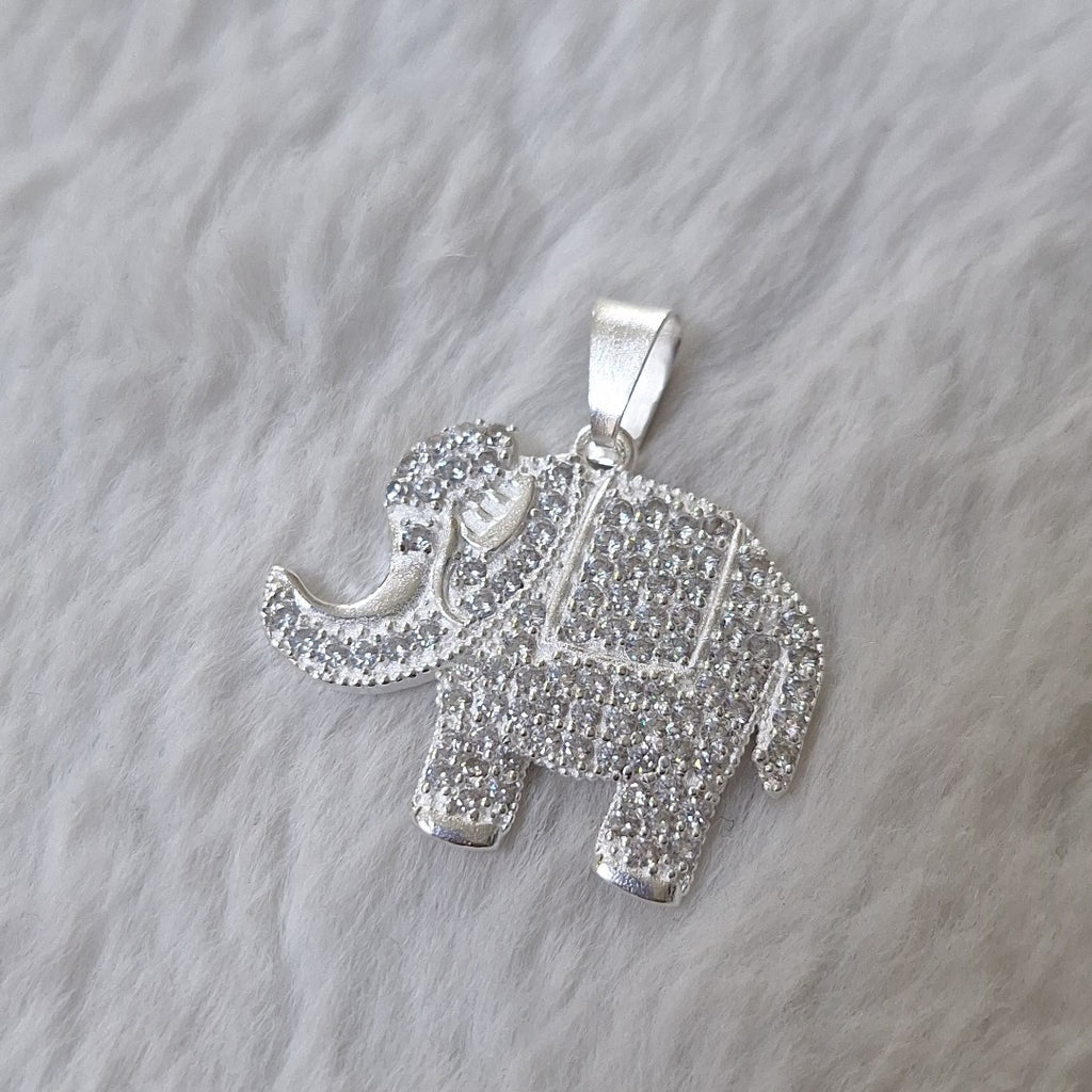 DIJE ELEFANTE C/CIRCONIAS PLATA .925 5.3 GR (NUEVO)