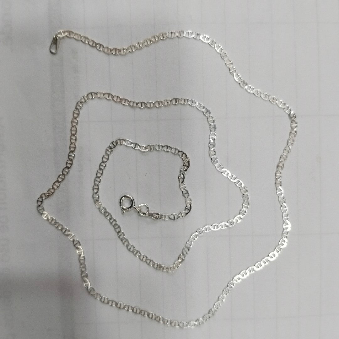 CADENA TEJIDO GUCHI PLATA .925 60 CM 3.8 GR (NUEVO)